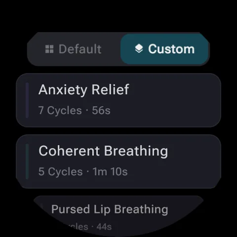 Breathe Wear OS - Session List